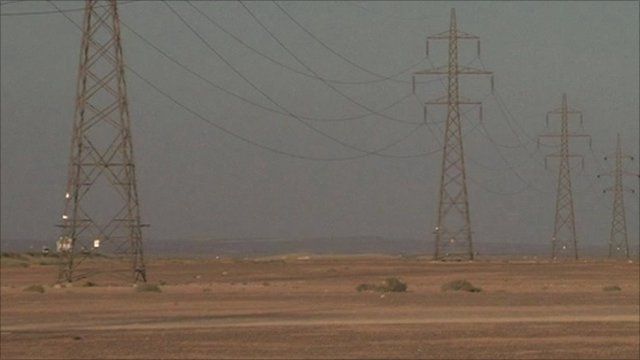 Pylons in the desert