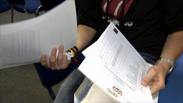 Exam results being opened
