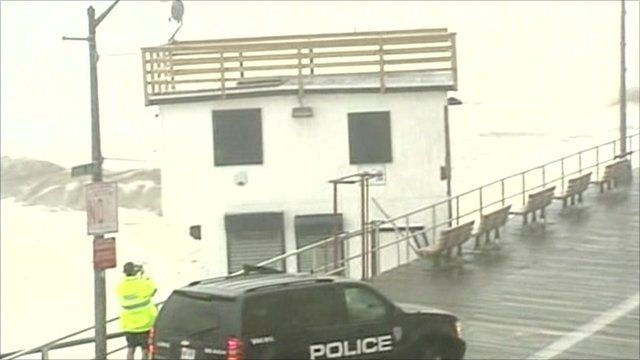 The building as it hits the pier
