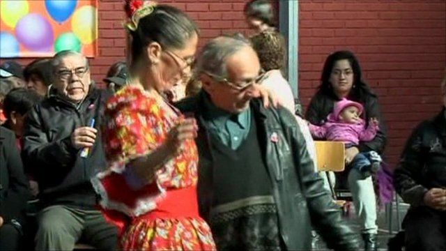 Pensioners dance in Chile