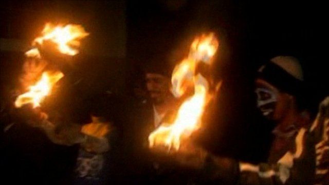 People with fireballs
