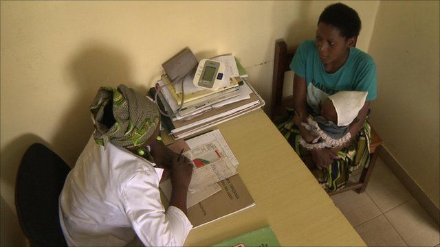 Patient at a clinic
