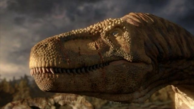 An animation of a T-Rex
