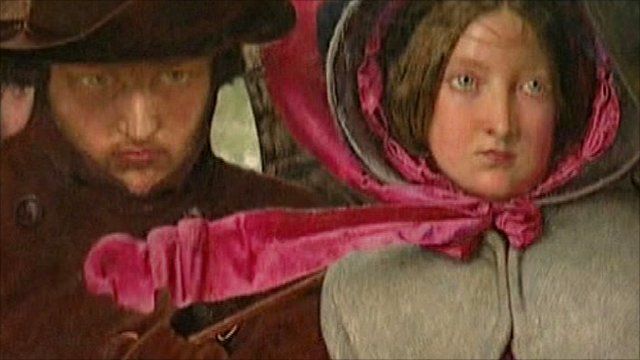 Detail from The Last of England by Ford Madox Brown