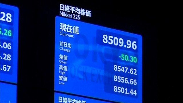 Stockboard at Tokyo Stock Exchange