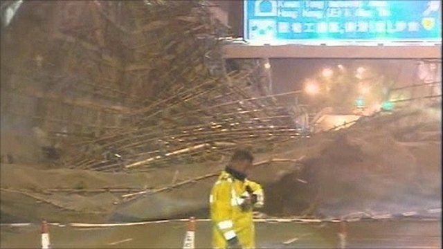 Storm damage in Hong Kong