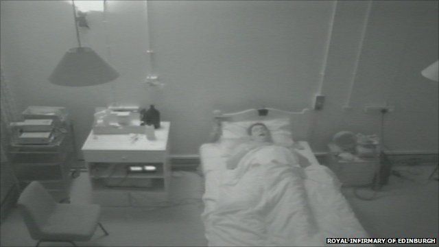 Man sleeping in a bed