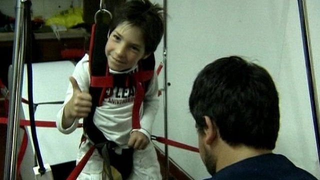 Ivo in rehabilitation machine