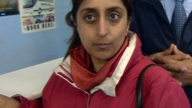 Airline passenger at travel agency