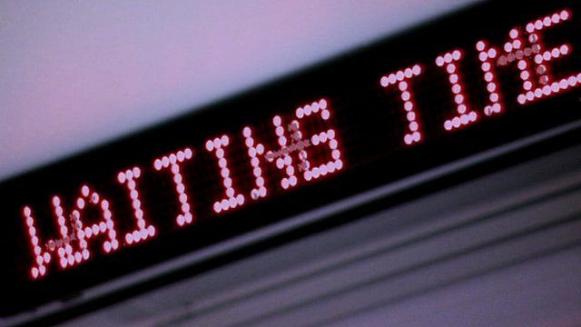 Waiting sign in a surgery