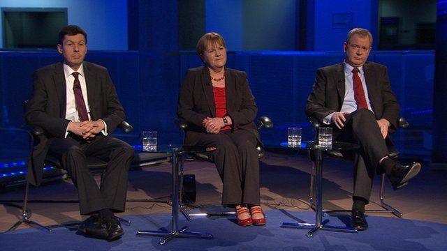 Ken Macintosh MSP, Johann Lamont MSP and Tom Harris MP