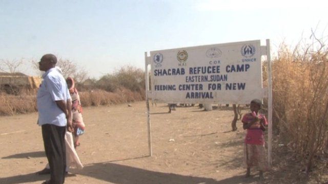 Entrance to refugee camp