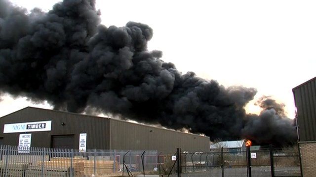 Fire at a recycling centre in Perth
