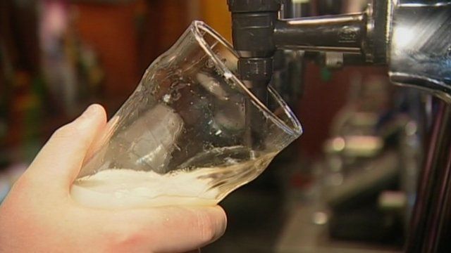 A pint being poured