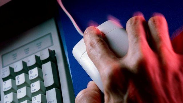 Person using a mouse