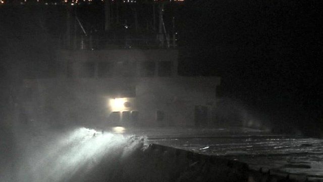 Cargo ship ran aground off Conwy coast