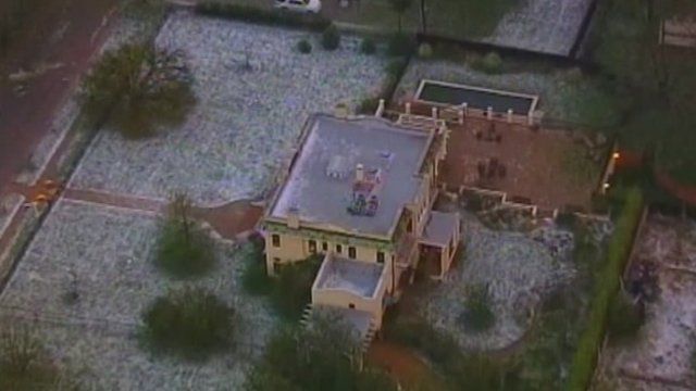 Aerial view of hail stones