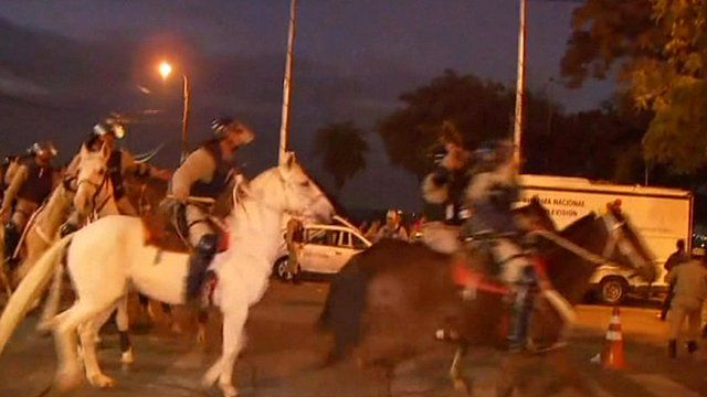 Mounted police officers