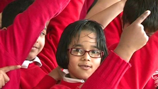Children pose 'Bolt' style
