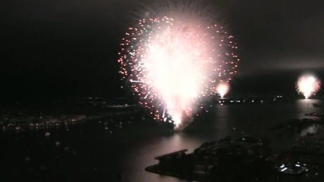Screen shot of failed fireworks