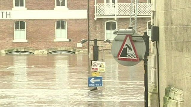 Flooded street