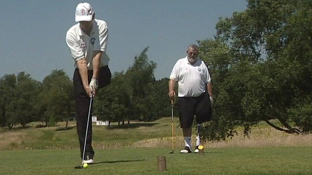 Disabled England golfer Stan Bembenek