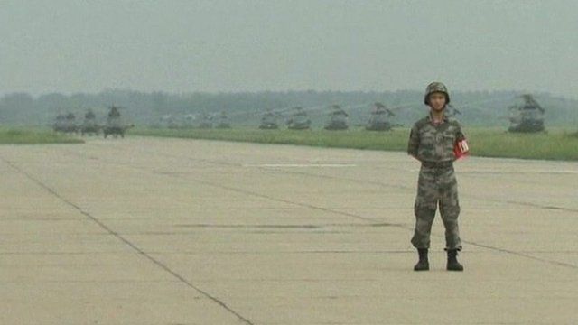 A rare display of China's military might