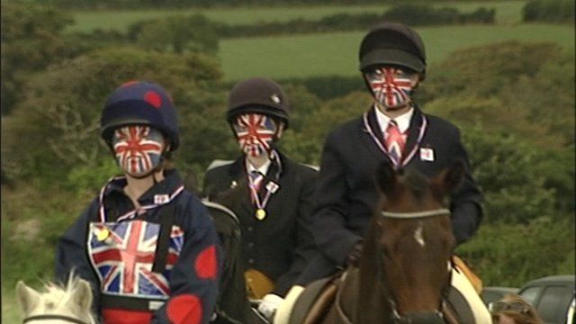 Riders at Trescrowan Livery Show