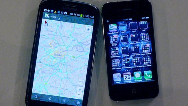 Samsung and Apple mobile phones