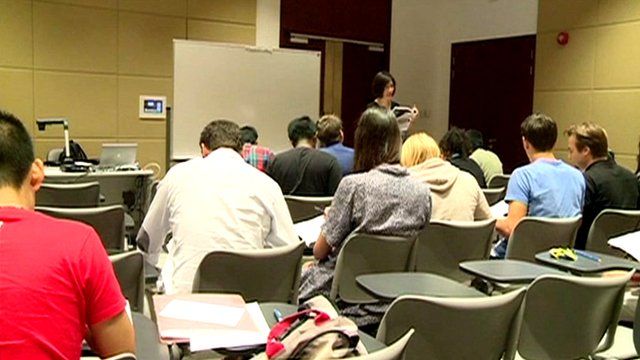 Students learning Chinese