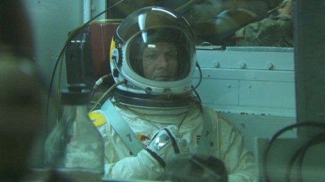 Felix Baumgartner training in his pressure suit