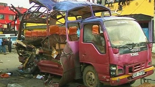Kenya bus wreckage