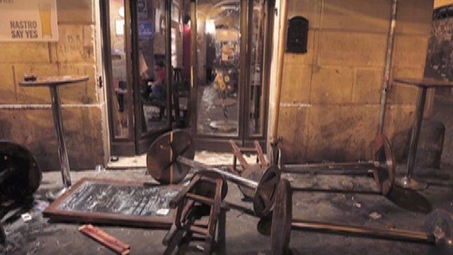 Outside the bar where the attack took place