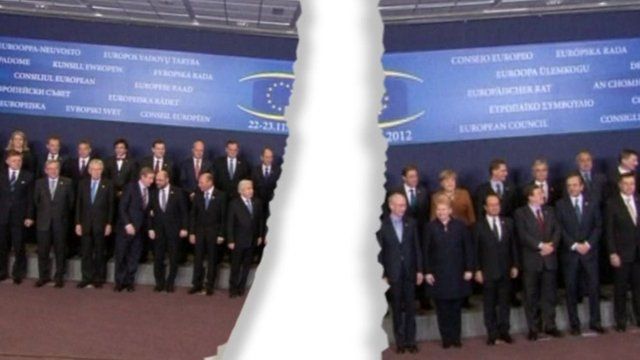 Graphic showing EU leaders