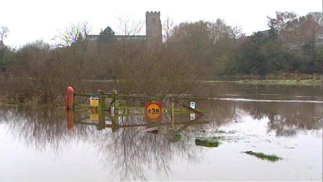 flooded River Dee