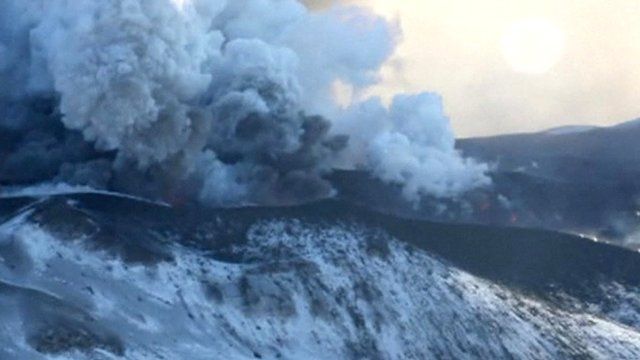 Russia's Plosky Tolbachik volcano