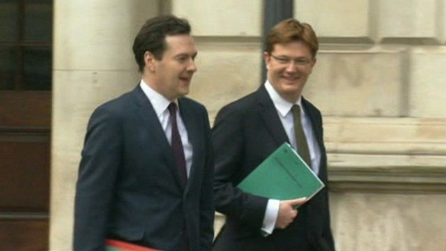 Chancellor George Osborne with Chief Secretary to the Treasury Danny Alexander