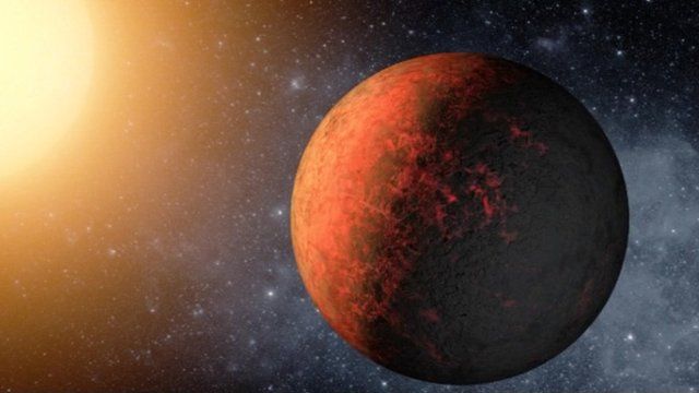 CGI image of a planet in the Milky Way