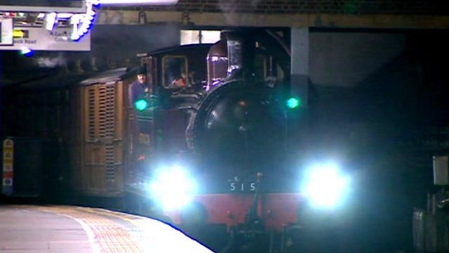 Steam train on the Underground