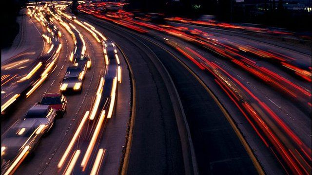 Night time freeway