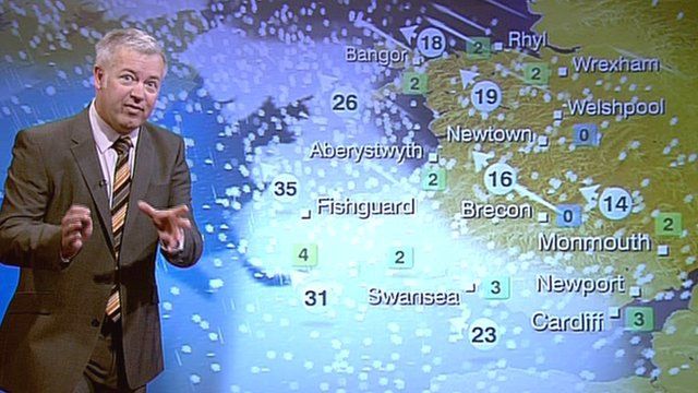 BBC meteorologist Derek Brockway gives the weather forecast for the rest of the week