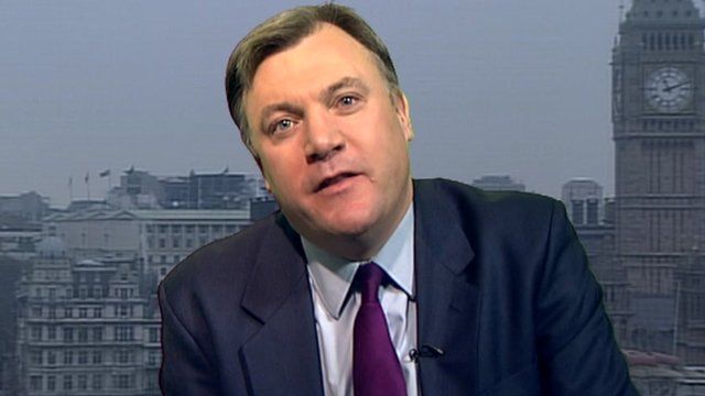 The shadow chancellor, Ed Balls