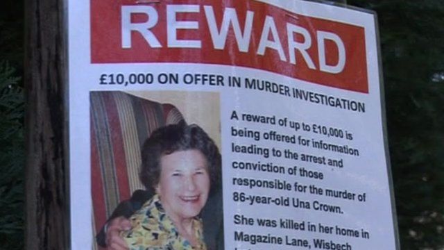Una Crown investigation reward poster