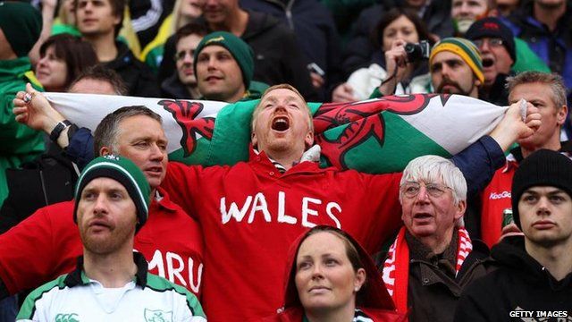 Wales fans at the 2011 Rugby World Cup in New Zealand