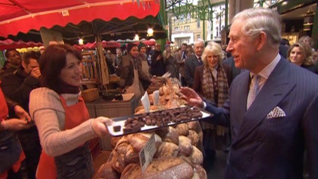 The Duke and Duchess of Cornwall at Borough Market
