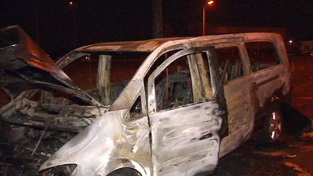 Burnt out car