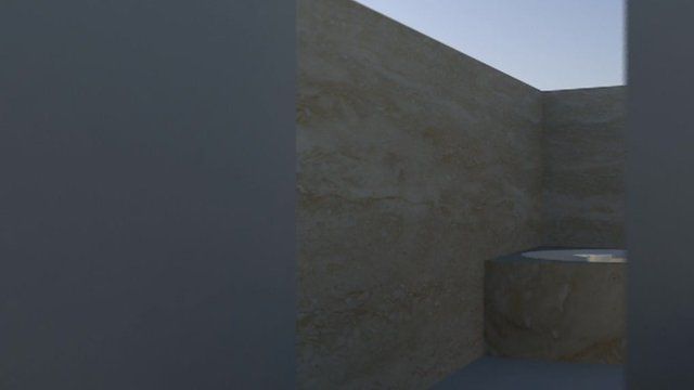 3D impression of inside Oscar Pistorius' bathroom