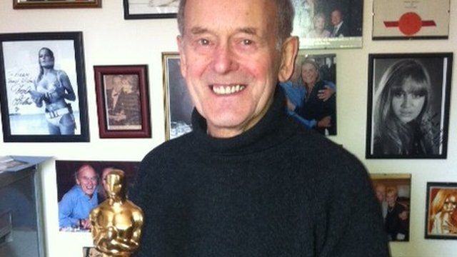 Norman Wanstall with his Oscar