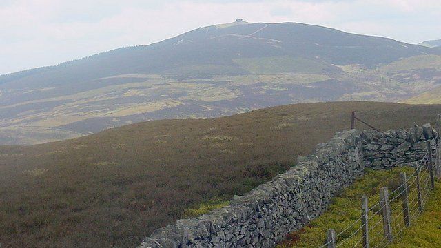 The tower at the top of Moel Famau, near Ruthin in Denbighshire