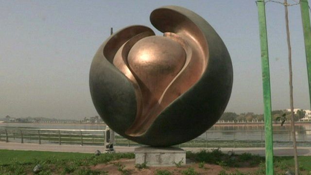 Sculpture in Jeddah, Saudi Arabia